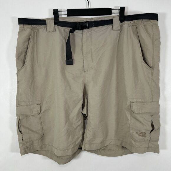 The North Face Belted Cargo Shorts Mens Size 3XL Beige 44x10 Hiking Breathable - Picture 1 of 14